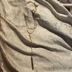 Long double necklace with pendant